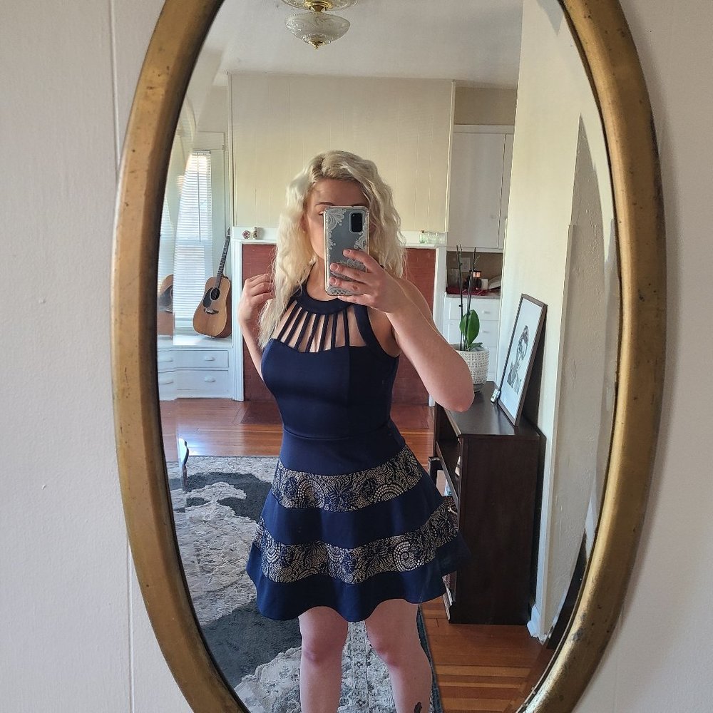 Trixxi Navy Blue Mini Dress